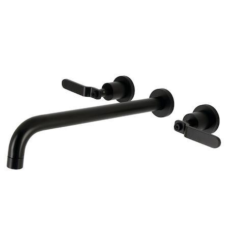 Kingston Brass KS8040KL Wall Mount Tub Faucet, Matte Black KS8040KL
